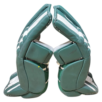 CCM Extreme Flex 3 - Jambières de gardien de but Pro Stock d'occasion - (Vert/Blanc)